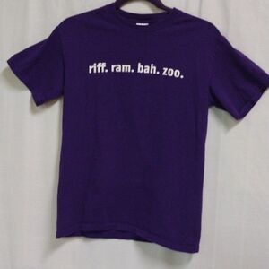 Gildan Purple Texas Christian University "riff. ram. bah. zoo." Shirt!
